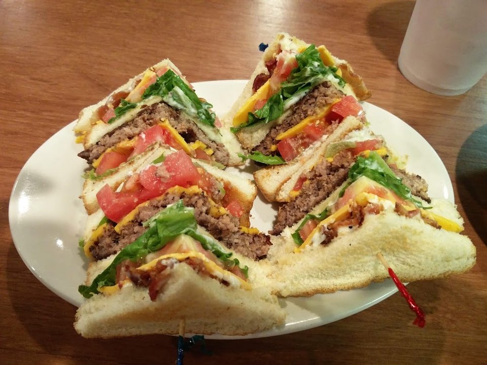 Cheeseburger Club Sandwich